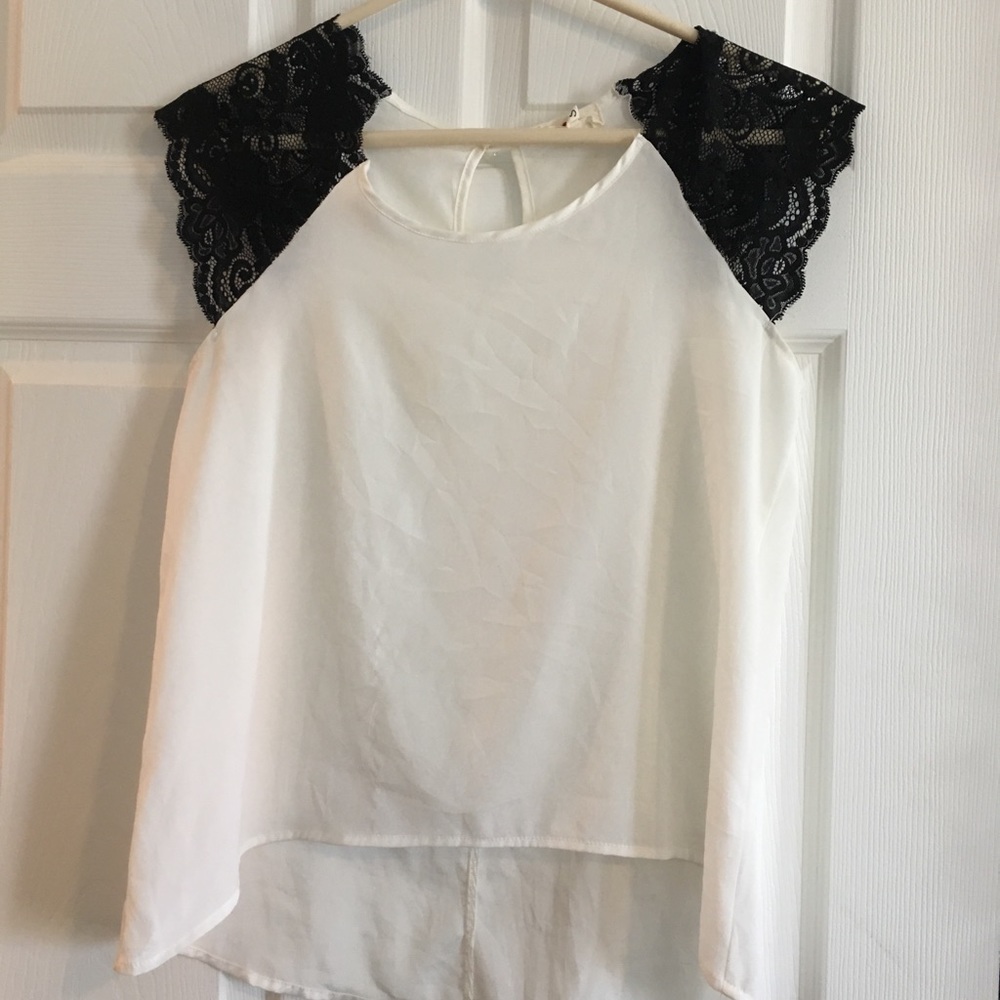 Lace sleeve top